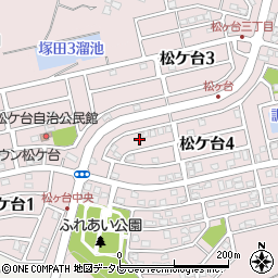 福岡県岡垣町（遠賀郡）松ケ台周辺の地図