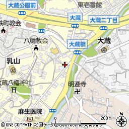 福岡ひびき信用金庫大蔵代理店周辺の地図
