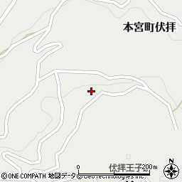 和歌山県田辺市本宮町伏拝212周辺の地図