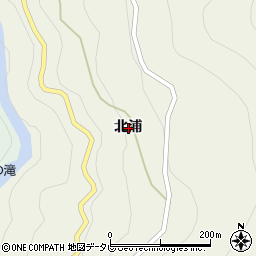 徳島県那賀郡那賀町掛盤北浦周辺の地図