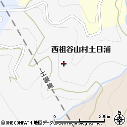 徳島県三好市西祖谷山村土日浦周辺の地図