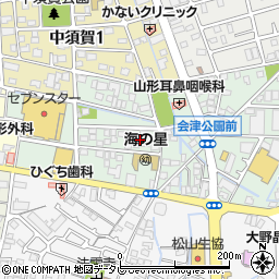 愛媛県松山市会津町周辺の地図