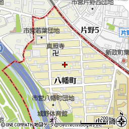 福岡県北九州市小倉南区八幡町周辺の地図