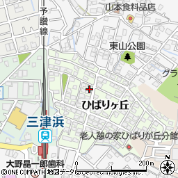 愛媛県松山市ひばりヶ丘周辺の地図