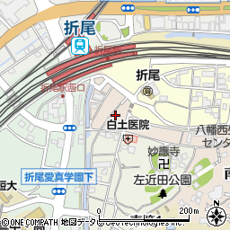 北九州市営　折尾駅前自転車駐車場周辺の地図
