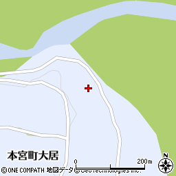 和歌山県田辺市本宮町大居656周辺の地図