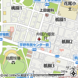 桃園調剤薬局周辺の地図