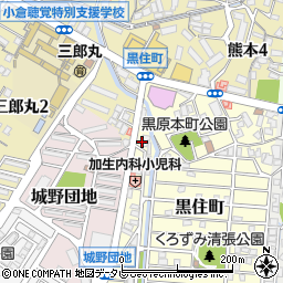 ファミリーマート小倉黒住店周辺の地図