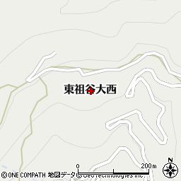 徳島県三好市東祖谷大西周辺の地図