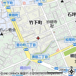 福岡県北九州市八幡東区竹下町周辺の地図