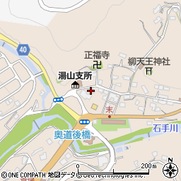 奥道後温泉周辺の地図