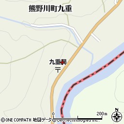 和歌山県新宮市熊野川町九重309周辺の地図