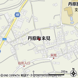 愛媛県西条市丹原町来見周辺の地図