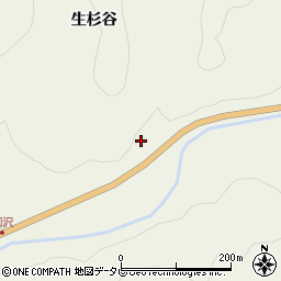 徳島県那賀郡那賀町中山暮石周辺の地図