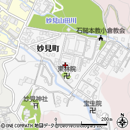 日本銀行北九州支店妙見寮周辺の地図
