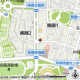 コメダ珈琲店北九州桃園公園店周辺の地図