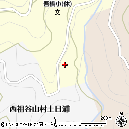 徳島県三好市西祖谷山村下吾橋292周辺の地図