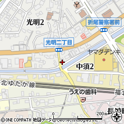 丸ちゃん 折尾店周辺の地図