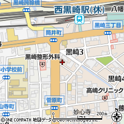 八幡熊西郵便局周辺の地図