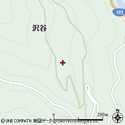 徳島県那賀町（那賀郡）沢谷（樫岡）周辺の地図