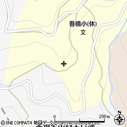 徳島県三好市西祖谷山村下吾橋289周辺の地図