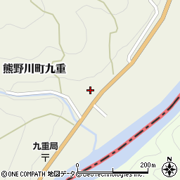 和歌山県新宮市熊野川町九重443周辺の地図