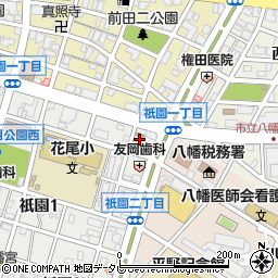 八幡前田郵便局周辺の地図