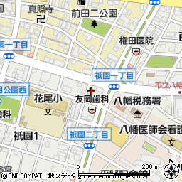 八幡前田郵便局周辺の地図