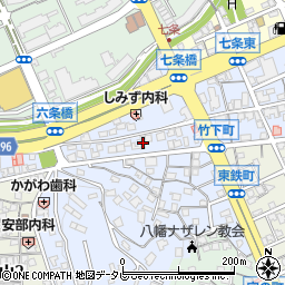 日本バプテスト連盟東八幡キリスト教会周辺の地図