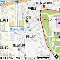 福岡県北九州市八幡西区陣山周辺の地図