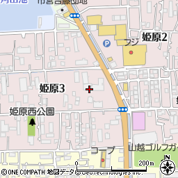 愛媛県松山市姫原3丁目7周辺の地図