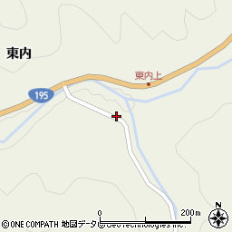 徳島県那賀郡那賀町中山大向周辺の地図