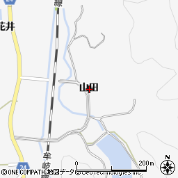 徳島県阿南市桑野町山田周辺の地図