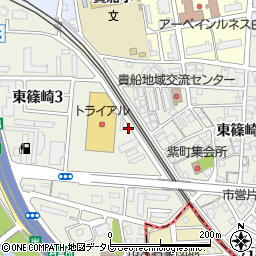 福岡県北九州市小倉北区東篠崎周辺の地図