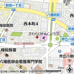 カギの１１０番救急車八幡・東田・山王周辺の地図