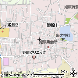 愛媛県松山市姫原周辺の地図