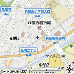 折尾愛真学園寮周辺の地図