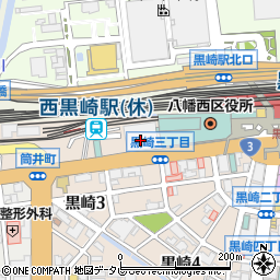 北九州市市営黒崎駅西駐車場周辺の地図