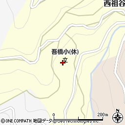 徳島県三好市西祖谷山村下吾橋303周辺の地図