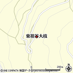 徳島県三好市東祖谷大枝周辺の地図