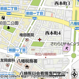 毎日新聞八幡本町販売店周辺の地図