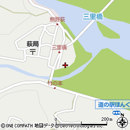 和歌山県田辺市本宮町伏拝1452周辺の地図