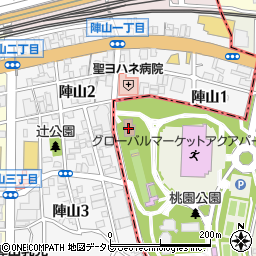 北九州市役所市民文化スポーツ局　陣山市民センター周辺の地図