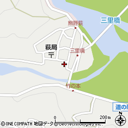 和歌山県田辺市本宮町伏拝960周辺の地図