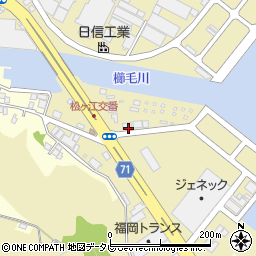 中国精油株式会社新門司工場周辺の地図