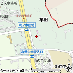 福岡県遠賀郡水巻町牟田周辺の地図