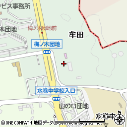 福岡県水巻町（遠賀郡）牟田周辺の地図