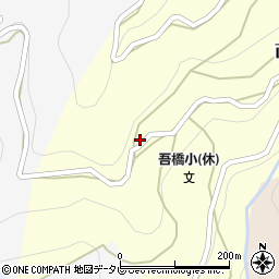 徳島県三好市西祖谷山村下吾橋242周辺の地図