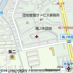 福岡県水巻町（遠賀郡）梅ノ木団地周辺の地図