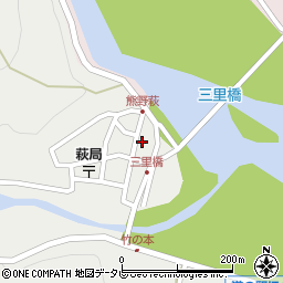 和歌山県田辺市本宮町伏拝998周辺の地図